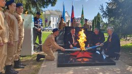 В г. Дно Псковской области подключили  к сетевому газу Вечный огонь