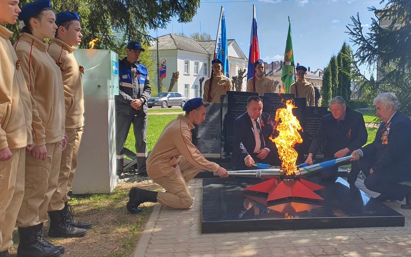 В г. Дно Псковской области подключили  к сетевому газу Вечный огонь